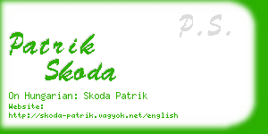 patrik skoda business card